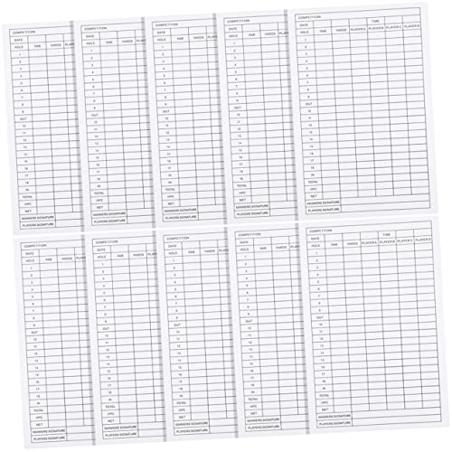 Lurrose – 20 tarjetas de marcador de golf de papel recubierto, portátiles y ligeras para un seguimiento preciso del puntaje en deportes y competiciones miniatura 7