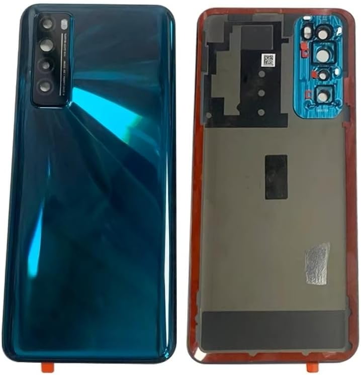 Compatible Rear Glass Panel for Huawei Nova 7 5G Model SEA-AL10 – Battery Door Back Cover, Battery Back Cover Housing Replacement Part (Silver)