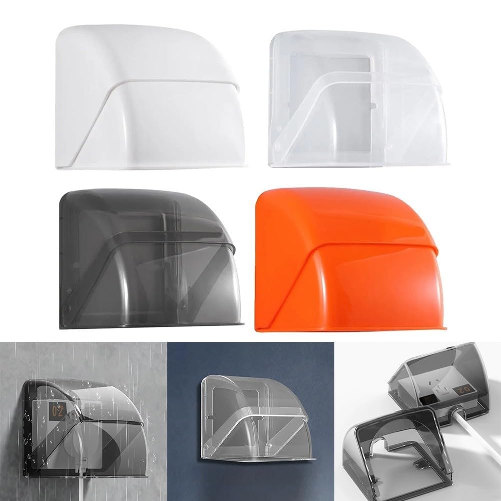 Boîte de prise étanche de type 86 avec housse de protection contre la pluie fabriquée en matériau PC durable (blanc)