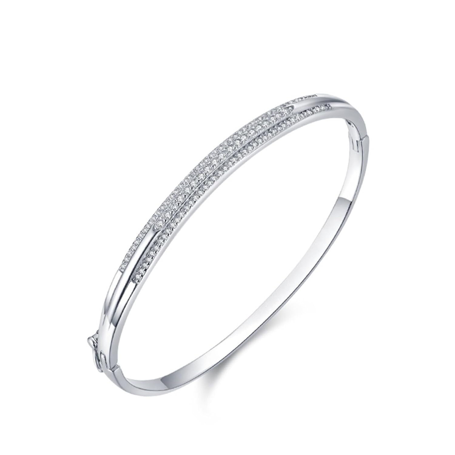 Bracelet Platinum for Womens Created Diamond Geometric Braided Bracelets for Women PT950 and 9K 14K 18K White Gold