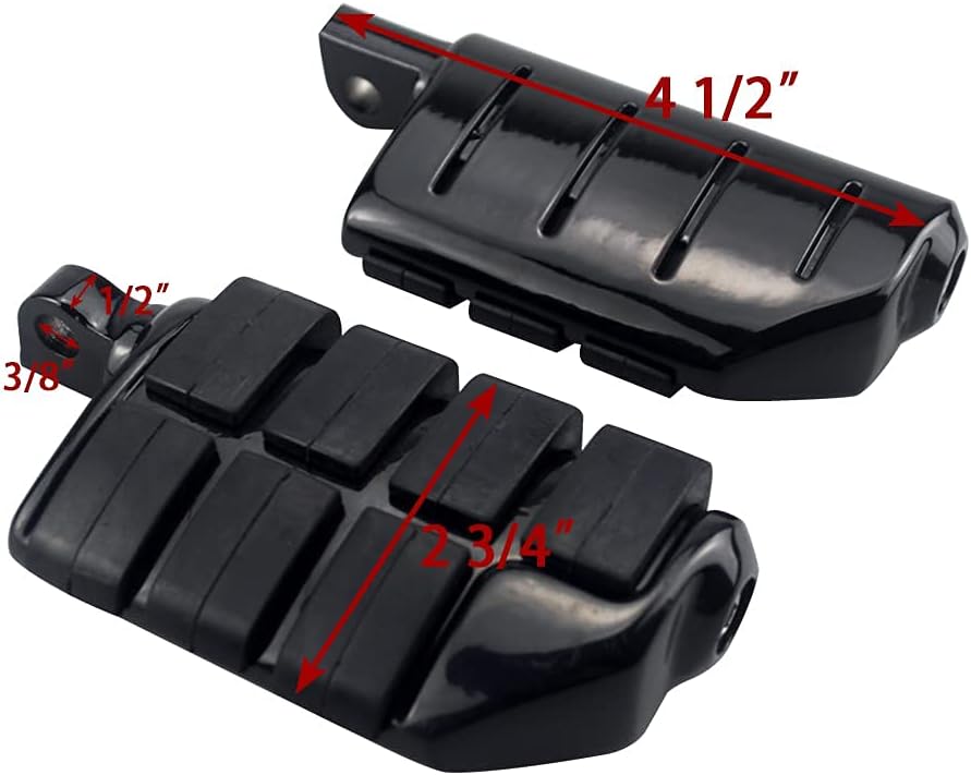 WOWTK Rear Passenger Footpegs Foot Rests Pedal Mount Fits for Harley Sportster 883 1200 2014 2015 2016 2017 2018 2019 2020 2021 2022,Black