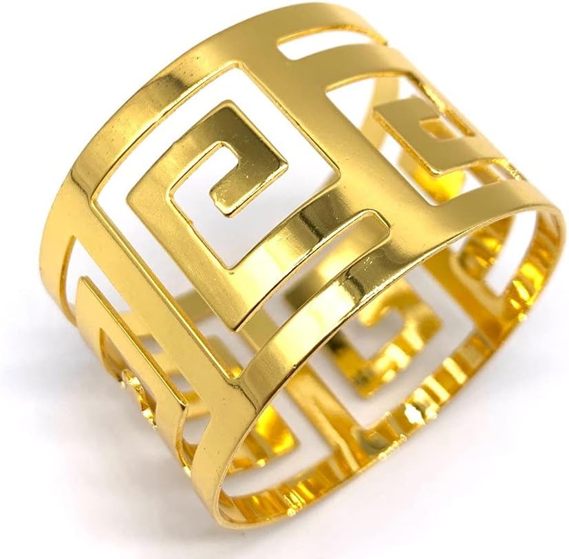 Black Friday - 80% OFF N/W Gold Napkin Rings Set of 12, Metal Hollow Out Exquisite Napkin Holder Ring Holiday Party Serviette Buckle Holders, Household Gold Napkins Rings for Daily Wedding Parties Thanksgiving Christmas