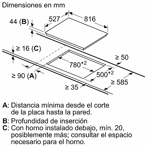 Bosch - Placa Vitrocerámica, Serie 8, 5 Zonas, 80 cm, Negro, PKM875DP1D