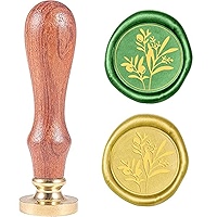 CRASPIRE Wax Seal Stamp Kit - 25mm Brass Head With Wood Handle For Invitations, Letters, Gifts
