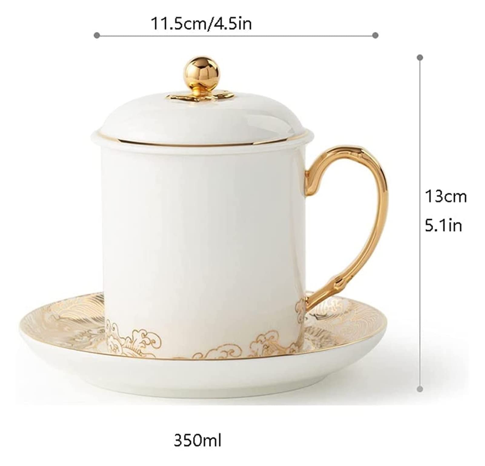 kubek kubek kawy duży kubek herbaty do biura i domu kubek kawy odpowiednie kubki porcelanowe do mikrofalówki biały kubek (kolor: A)