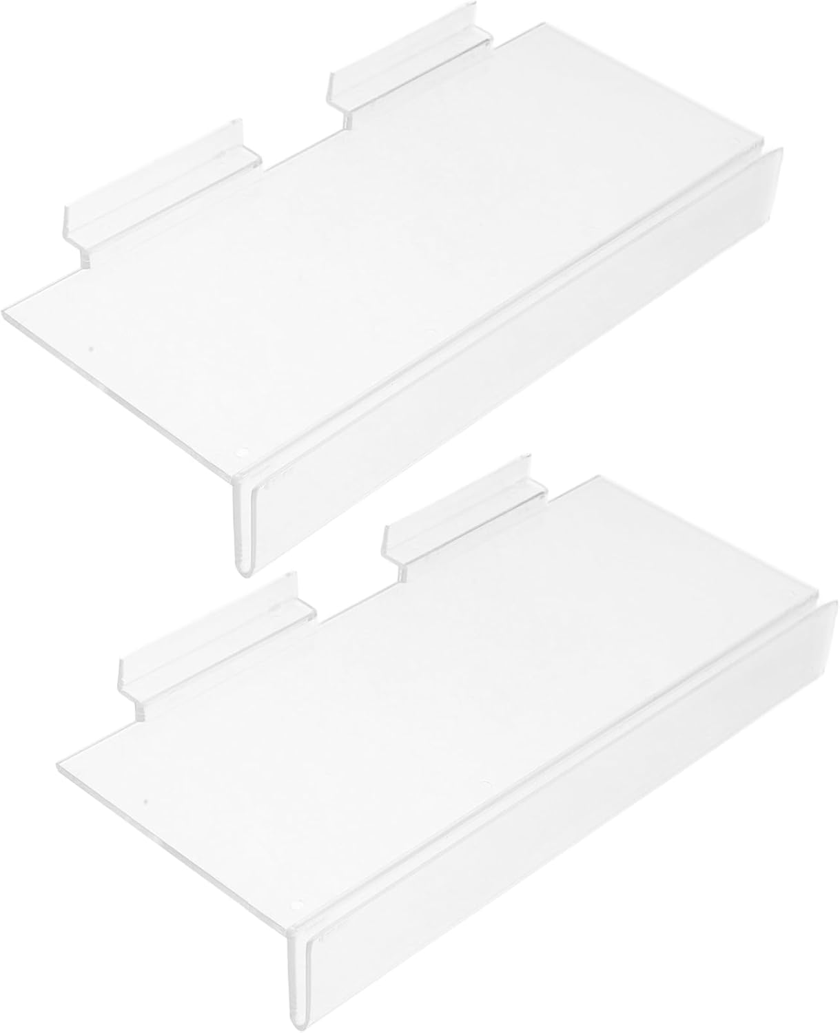 CHILDWEET 4pcs Clear Floating Wall Shelves for Shoes Mounted Display Space-Saving Shoe Rack for Retail Stores Boutiques for Organizing Showcasing Footwear