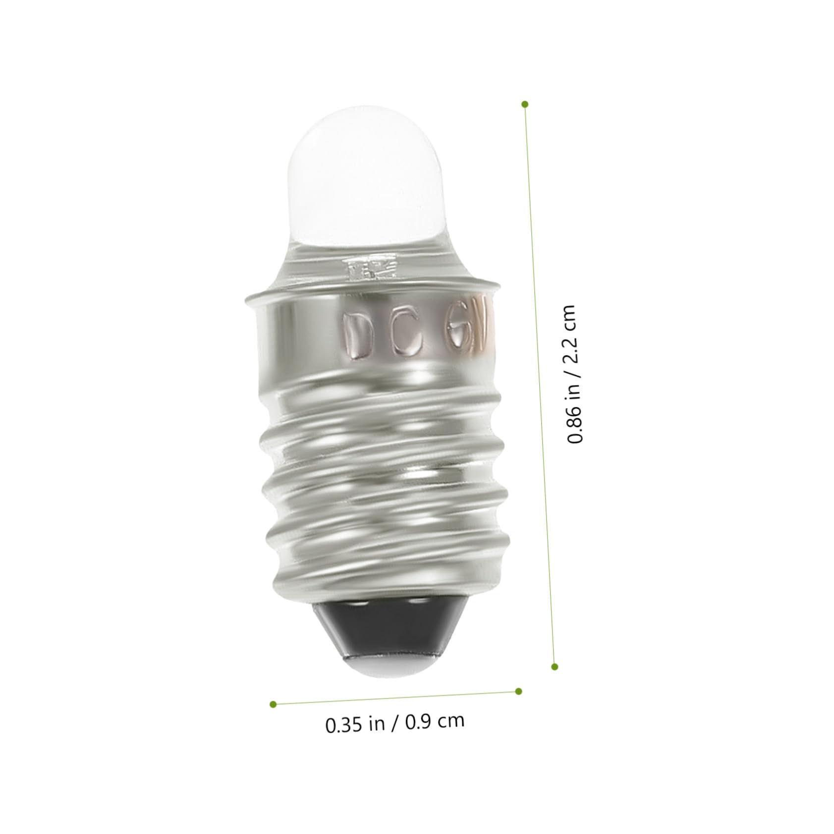 NOLITOY Lampadina LED Torcia Attacco a Vite Mini 6V Confezione da 2 Pezzi
