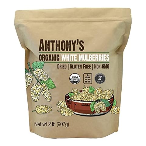 Anthony's Organic White Mulberries, 2 lb Cover