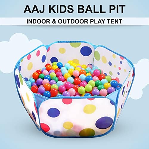AAJ Kids Ball Pit, Indoor & Outdoor Play Tent Playpen Ball Pit Pool with Red Zippered Storage Bag (Balls not Included) BLUE