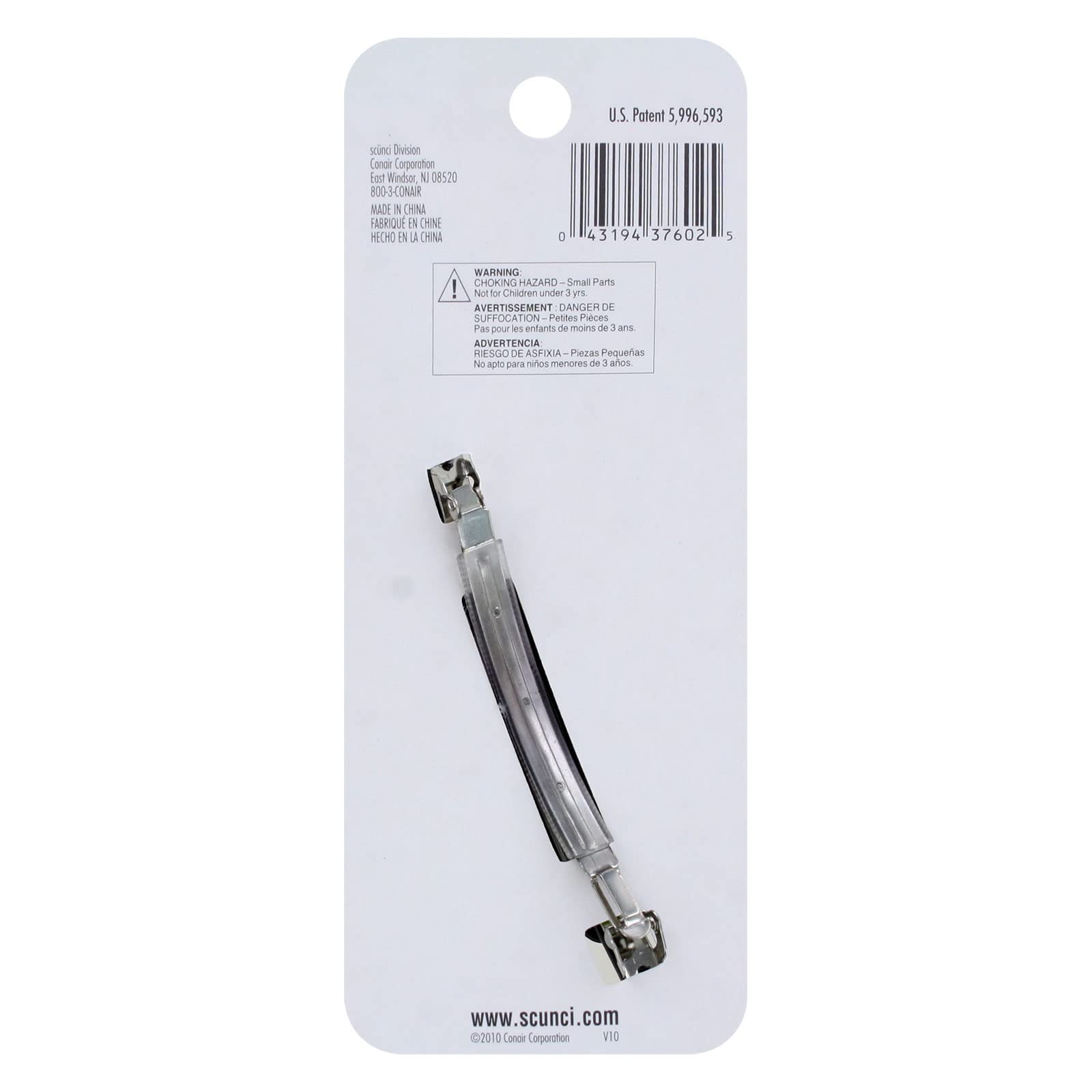 Scunci No Slip Grip Auto-Clasp Hair Barrette - 1 Pc.