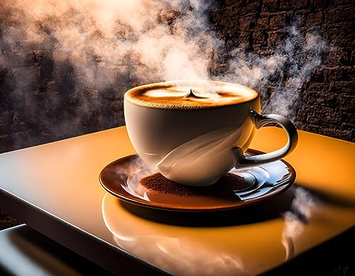 Poster sur toile sans cadre 58x90 cm SERENDIPITP avec tasse à vapeur