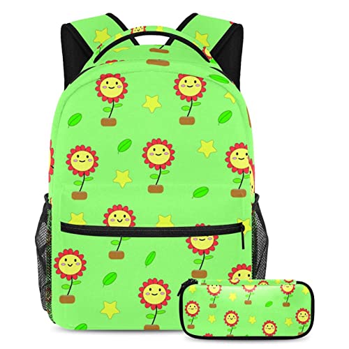 Sac à dos motif tournesol avec sa trousse, le cadeau de rentrée idéal