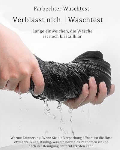 DUOLUVA Cargohose Männer Winter Arbeitshosen Herren Cargo Pants Männer Stretch Schwarz L