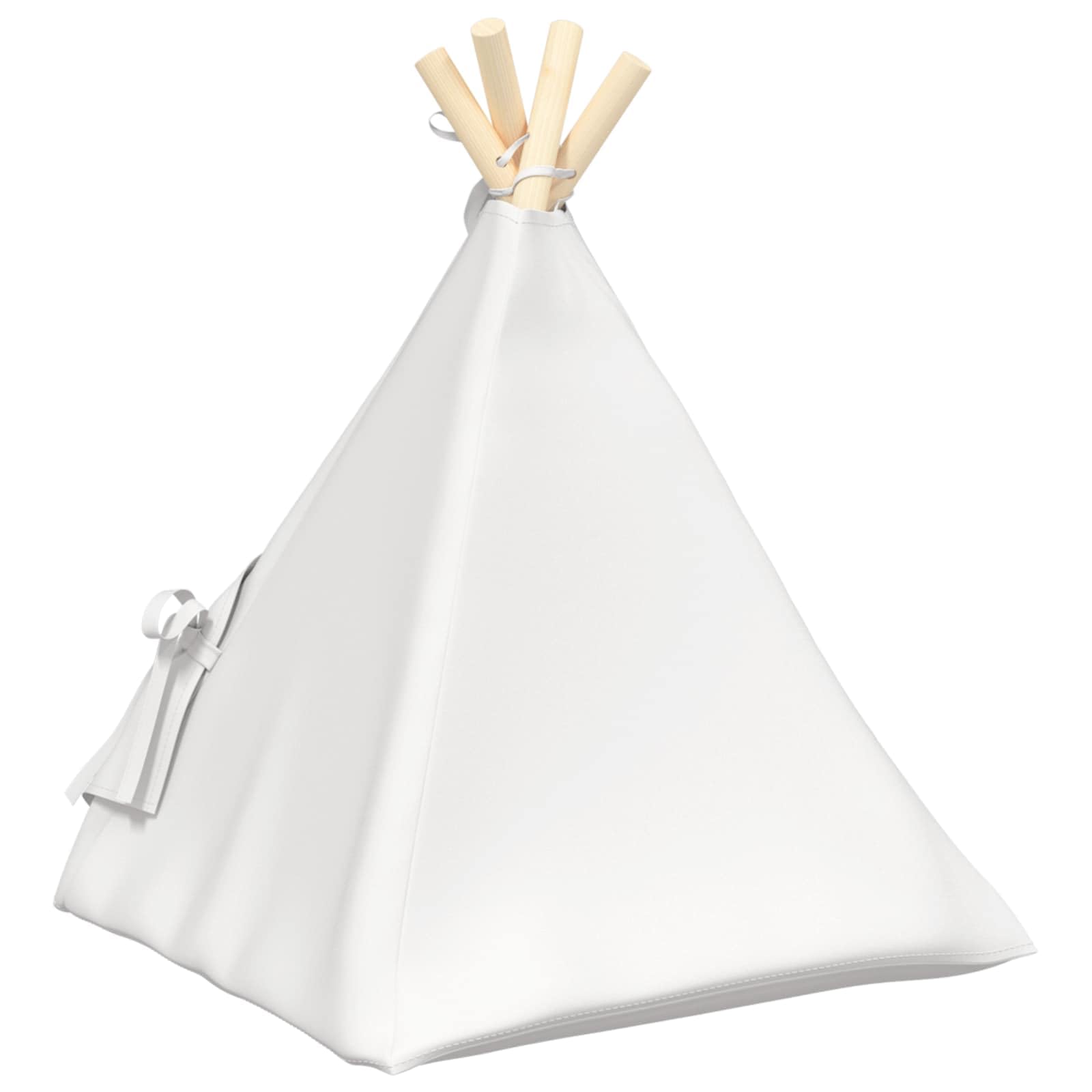 Tipi pour petits chiens et chats, niche en bois de pin, tente pour chat avec coussin doux, espace de couchage pour l'intérieur, 40 x 40 x 50 cm