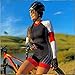 Costume de cyclisme Cyclisme Jersey Ensemble respirable Triathlon costume Femme Combinaison Sweat-shirt à vélo d'une pièce avec poche GEL Tampon (Color : 2, Size : X-Small)