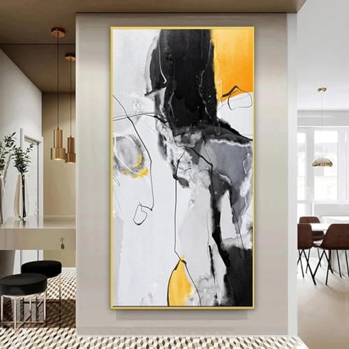 Peintures sur toile abstraites haut de gamme encadrées 70x140 cm