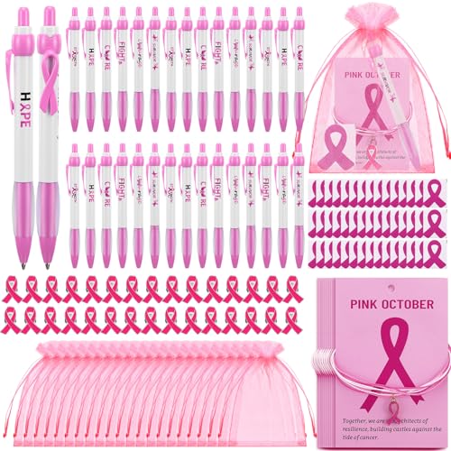 Bracelets rubans et stylos roses pour votre marche solidaire contre le cancer du sein