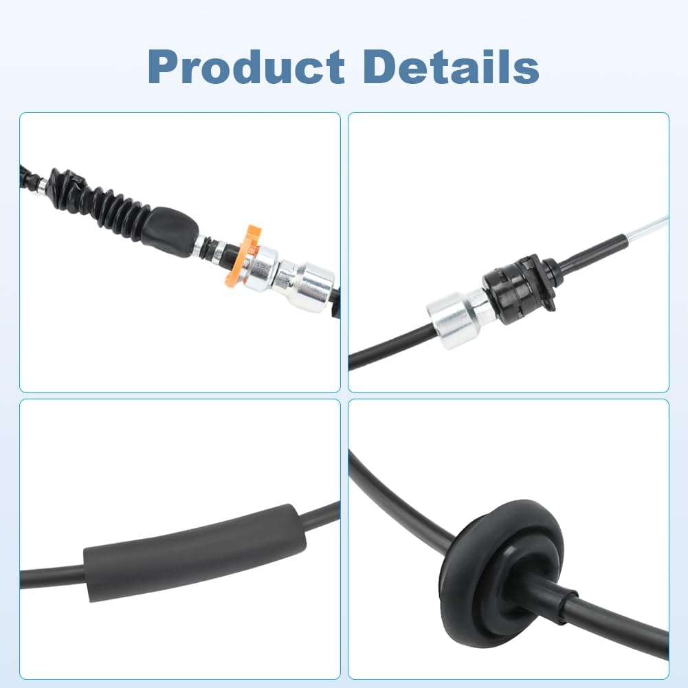 Transfer Case Transmission Shift Cable Compatible with Jeep Wrangler 3.8L V6 2007-2011 Replacement for 52060462AG 52060462AD 52060462AE 52060462AF 905-620 905620 Shifter Cable