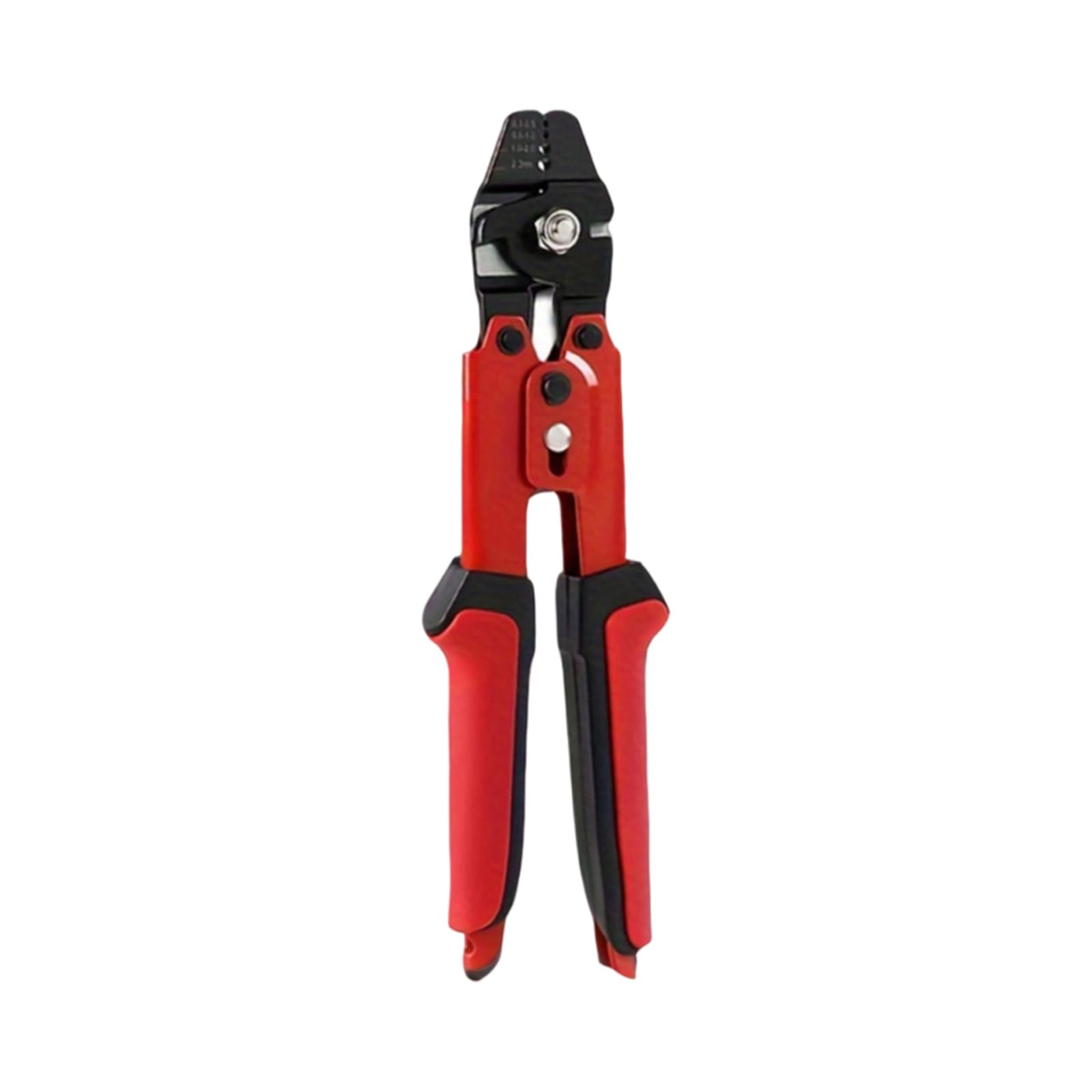 Shntig Red Aluminum Sleeve Crimping Tool 10 Inch Wire Rope Crimper Cutter With Grip Handle And Clasp For Cable Repair Jobs Hand Swaging Tool Ferrule Crimper Sleeve Crimping Fishing Leader Rigging Cable Press