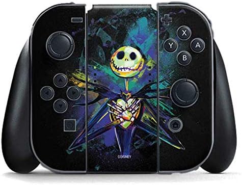 Skinit Decal Gaming Skin Compatible with Nintendo Switch (2017-2021) Joy-Con Controller - Officially Licensed Disney The Nightmare Before Christmas Jack and Sally Meant to Be Design
