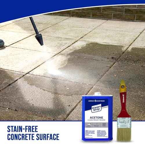 Acetone 16 Ounce Klean Strip Premium Industrial-Grade Solvent for Cleaning-Stripping- Thinning-Fiberglass Epoxy Resin-Versatile Paint-Adhesive Remover Bundled with Premium Quality Centaurus AZ Brush