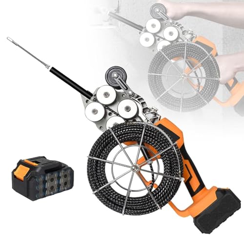 JYBNBBE Cordless Cable Puller, Electrician Pull Wire Hidden Pipe Threader, Automatic Threading Machine Wire Electric Wire Pulling Tool Threading Machine (1 battery)
