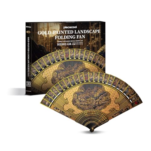 Puzzle 3D en métal de qualité premium : éventail pliable d'artisanat d'art Piececool