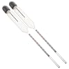 2pcs Milk Density Hydrometer Lactometer Set 0-40 Scale Laboratory Milk Testing Device for Cow and Goat Quality Measurement and Dairy Liquid Density Analysis