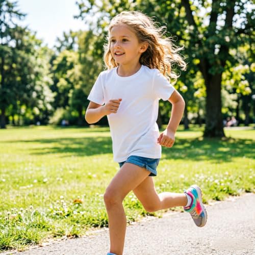 Image of Girls /Kids /Toddlers Crew Neck Cotton T-Shirts Short Sleeve Summer Basic Tops(Age 2-12Y)