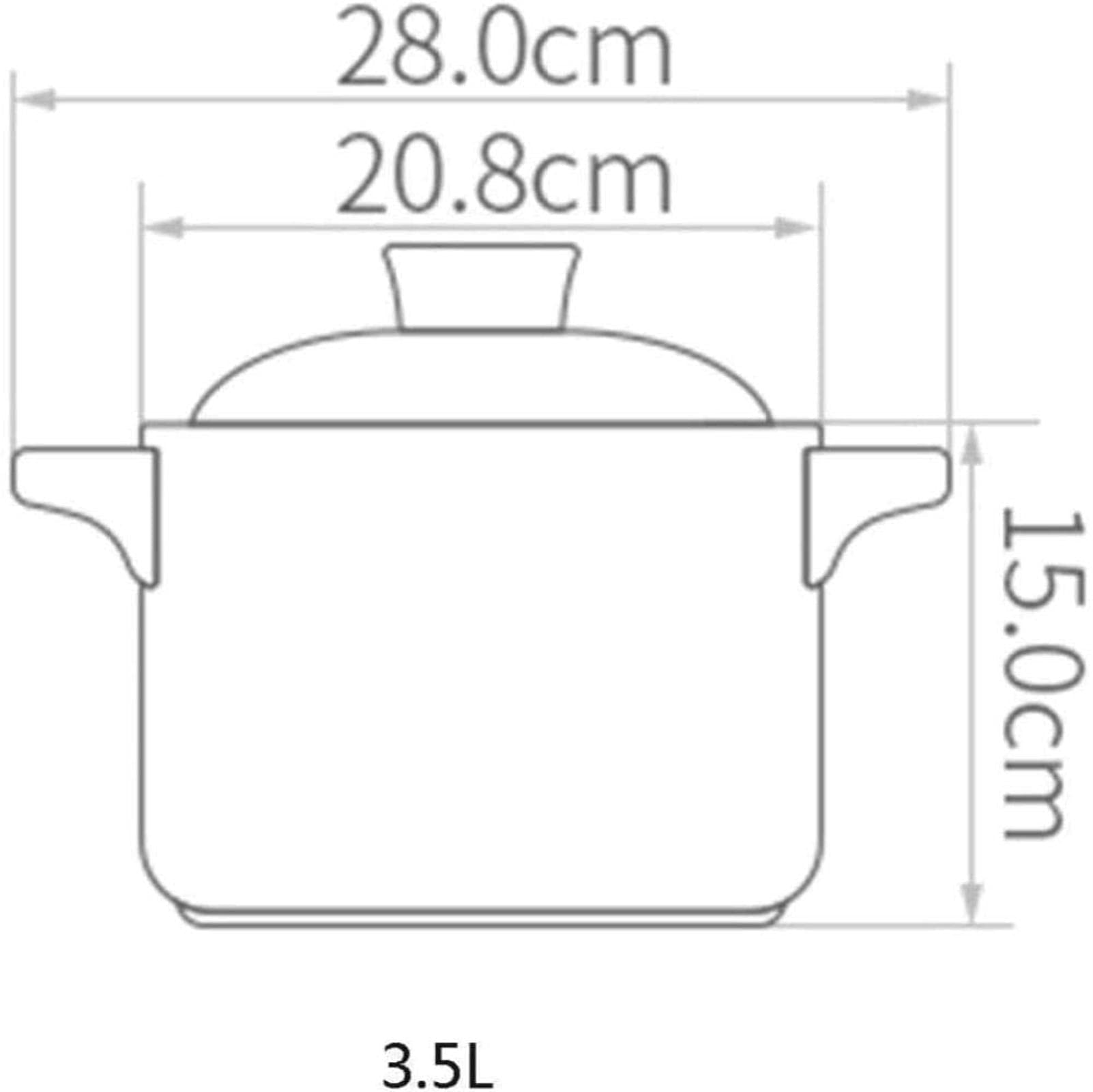 Cacerola de Barro - Cocción a Alta Temperatura, Azul - Capacidad 3,5 litros,Blue-Capacity 3.5L