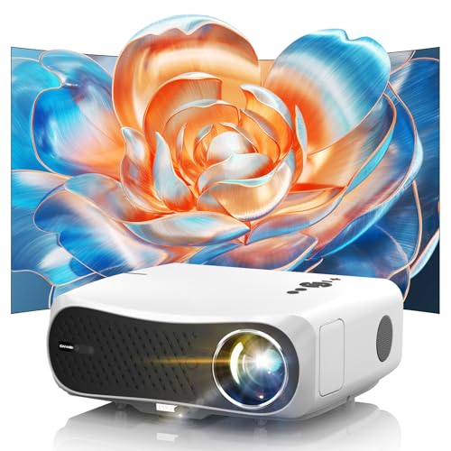 Image of WiFi Bluetooth Movie Projector Indoor 4K, with 2 HDMI ARC, 2 USB, Auto Focus, Smart Android LED Daytime Home Theater Projectors Apps Zoom Keystone for Church, Bedroom, Living /Conference Room, Ceiling