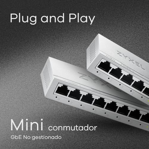 Conmutador Gigabit de 8 puertos Zyxel divisor de red LAN Ethernet splitter 3