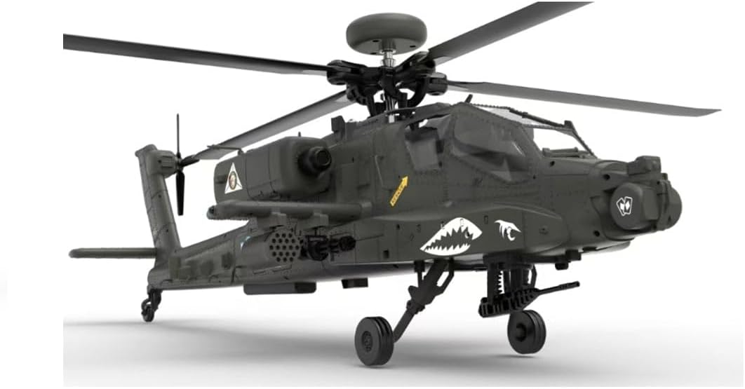 Helidirect Yu Xiang AH64 Scale 3D RC Helicopter Sized 200 - YuXiang F11 Remote Control Helicopter, S-FHSS Protocol Apache RC Electric Helicopters Scale 1/32 for Adults (GPS)