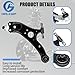 HALEQP 12 PCS Front Lower Control Arm and Ball Joints Sway Bar Link Tie Rod Bellows Suspension Kit Compatible With 2011-2020 Toyota Sienna