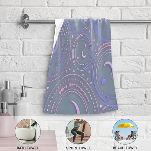 Toallas de mano decorativas de algodón absorbente con diseño Astronomical Moon 7