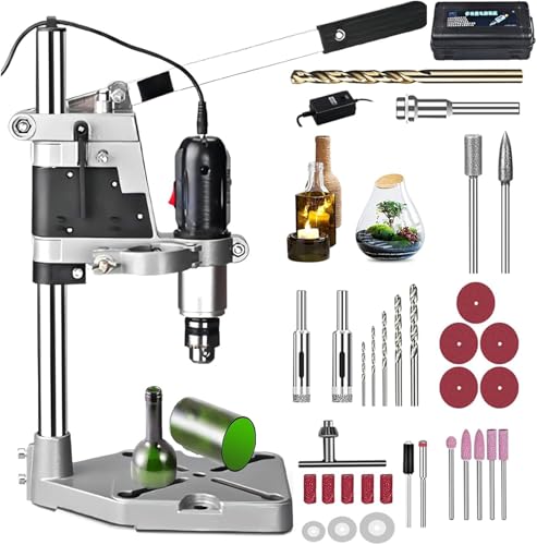 XUTNZA Cortador De Botellas De Vidrio Eléctrico Multifuncional, Máquina Cortadora De Botellas, Manualidades Creativas De Bricolaje, Kit De Herramientas Rotativas Versátiles De 36 Piezas para Taladrar