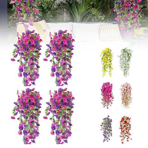 Artificial Flowers for Outdoors Fake Morning Glory Hanging Flower Decoration,