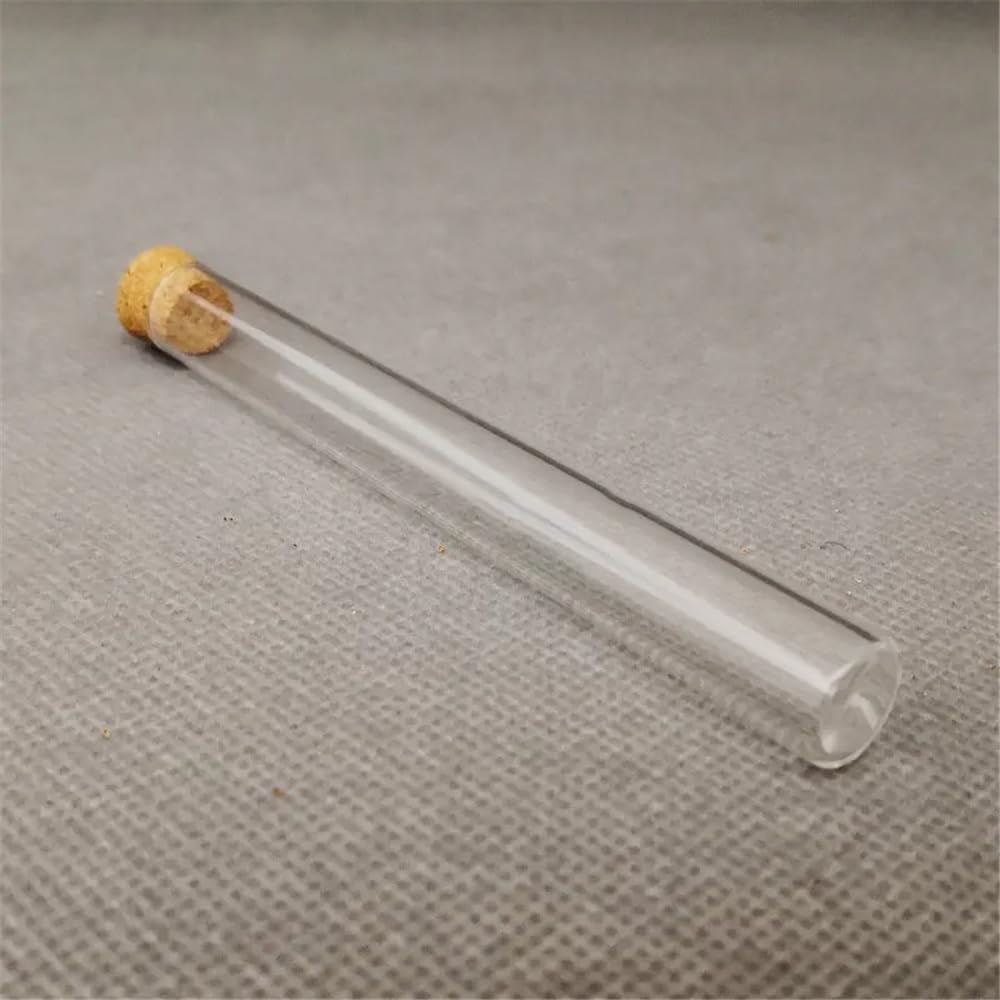Laborreagenzgläser, Flachboden-Reagenzglas mit Korkverschluss, 12 x 100 mm, 8 ml, 20er-Packung