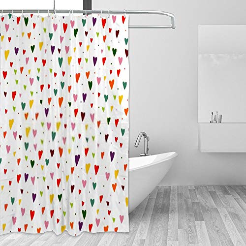 Rideau de douche lavable en machine polyester imperméable anti-moisissure - 5