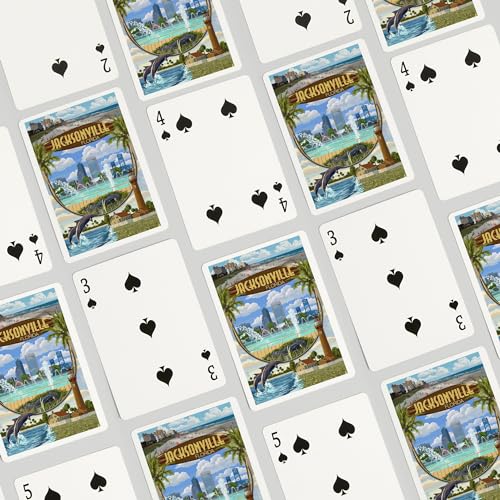 Baraja de 52 cartas tamaño póker Jacksonville Florida miniatura 4