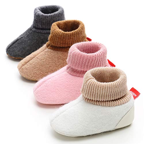 Ferry Fate Unisex Baby Newborn Cozie Cotton Booties Infant Socks Soft Sole Baby Shoes Grey