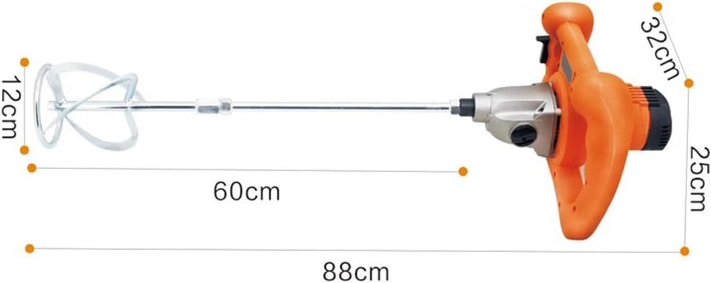Portable Concrete Cement Mixer, Handheld Electric Tank Mixer Machine, Commercial Pneumatic for Paint Coating Viscous Liquid Ink,A