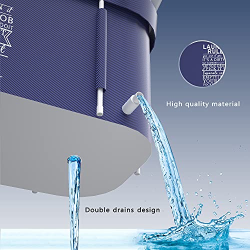 Kiseely Portable Foldable Bathtub For Adult, Large Family Soaking Bathtub For Spa, Efficiently Maintaining Hot & Cold Temperature Bathtub 47.3X21.7X19.7Inch (Blue Style) #TOP4