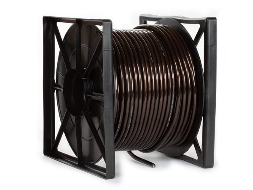 HQ-Power Cable de alimentación, negro transparente, 100 m, aislamiento de PVC, resistencia de alta tensión