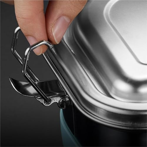 Miniatura 5 de Contenedor de almacenamiento de alimentos, lonchera de acero inoxidable 304, caja de mantenimiento de frescos, caja japonesa de doble capa con