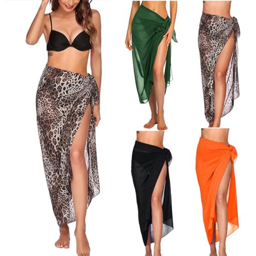 K-Elewon Swimsuit Coverup for Women Sarong Chiffon Scarf Bathing Suit Cover ups Sexy Bikini Scarf Swimwear Wrap Skirt H21