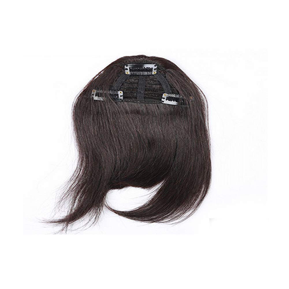 Black Clipin bangs pcs Amazon.com : GHDXIWEYU 100% Human Hair Clip in Bangs,Women  main image 4