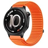 GIOPUEY Cinturini Compatibile con OnePlus Watch 4, Nylon Traspirante Sport Loop Cinturino in Morbido Nylon Intrecciato Strap Band - Orange