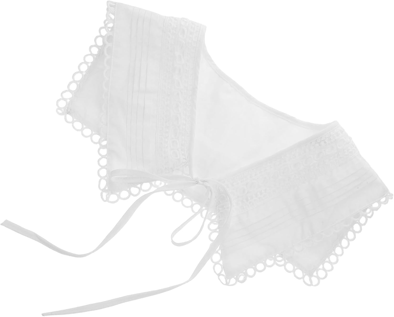 Women Removable False Collar White Polyester Neck Wrap