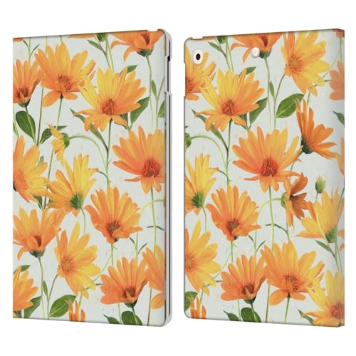 Housse iPad 10.2 Micklyn Le Feuvre Pâquerettes Oranges pour le bureau